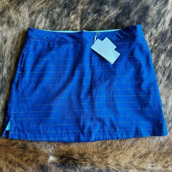 LADY HAGEN Blue Eyelet Turquoise Lined Athleisure Skort Size 16 NWT - Picture 2 of 12